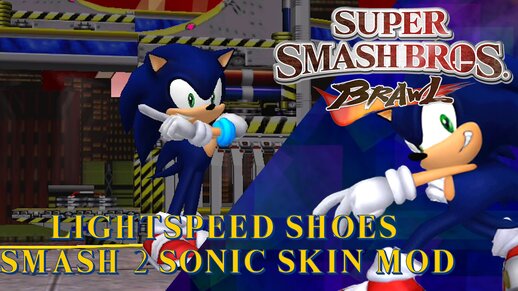 Super Smash Bros Brawl Custom Lightspeed Shoes Smash 2 Sonic