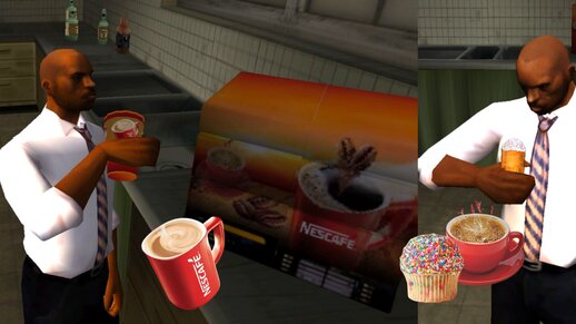 Coffee Machine & Cupcake, Eating Cupcake & Drinking Coffee Mod