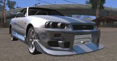 Brian's Nissan Skyline GTR R34 for Mobile
