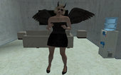 GTA Online Skin Ramdon Female Rubia Halloween Dress Maleficent