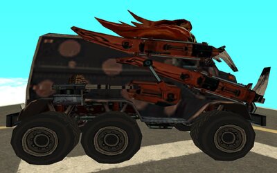 Dark Tooth (combat version) from Twisted Metal: Head On (PSP)