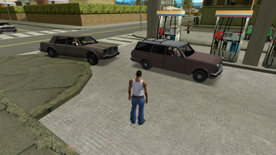 Gasoline Job and Traffic Life situation Gas Station