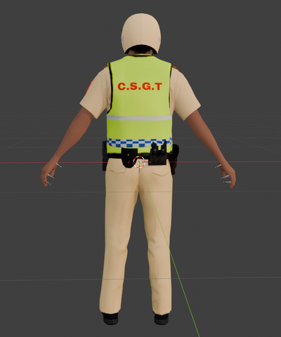 Vietnamese Traffic Police With Pith Helmet For Mobile