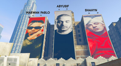 Haarah Cities: Egyptian Rappers Posters ( Marwan Pablo , Abyusif and Shahyn )