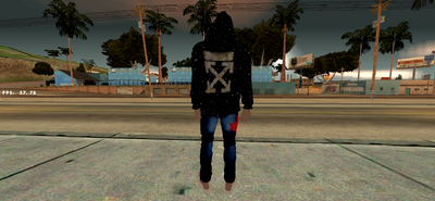 Skin Áo Hoodie Kim Tuyến Đen For Mobile