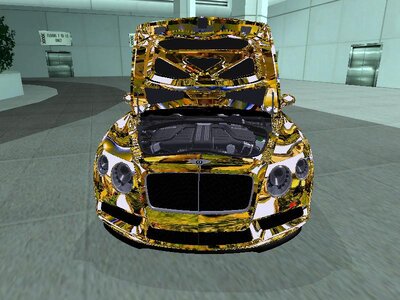 Bentley Continental GT Gold Chrome Baku Style