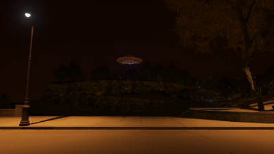 UFO Over Abandoned House