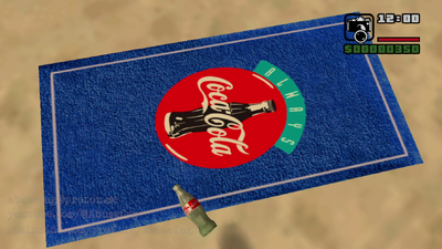 Coca-Cola Beach Towel and Barcelona 1992 Olympics Games Coke Bottle